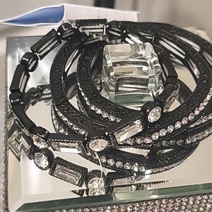 Rebecca Malone Stretch Crystal Bangle Bracelets